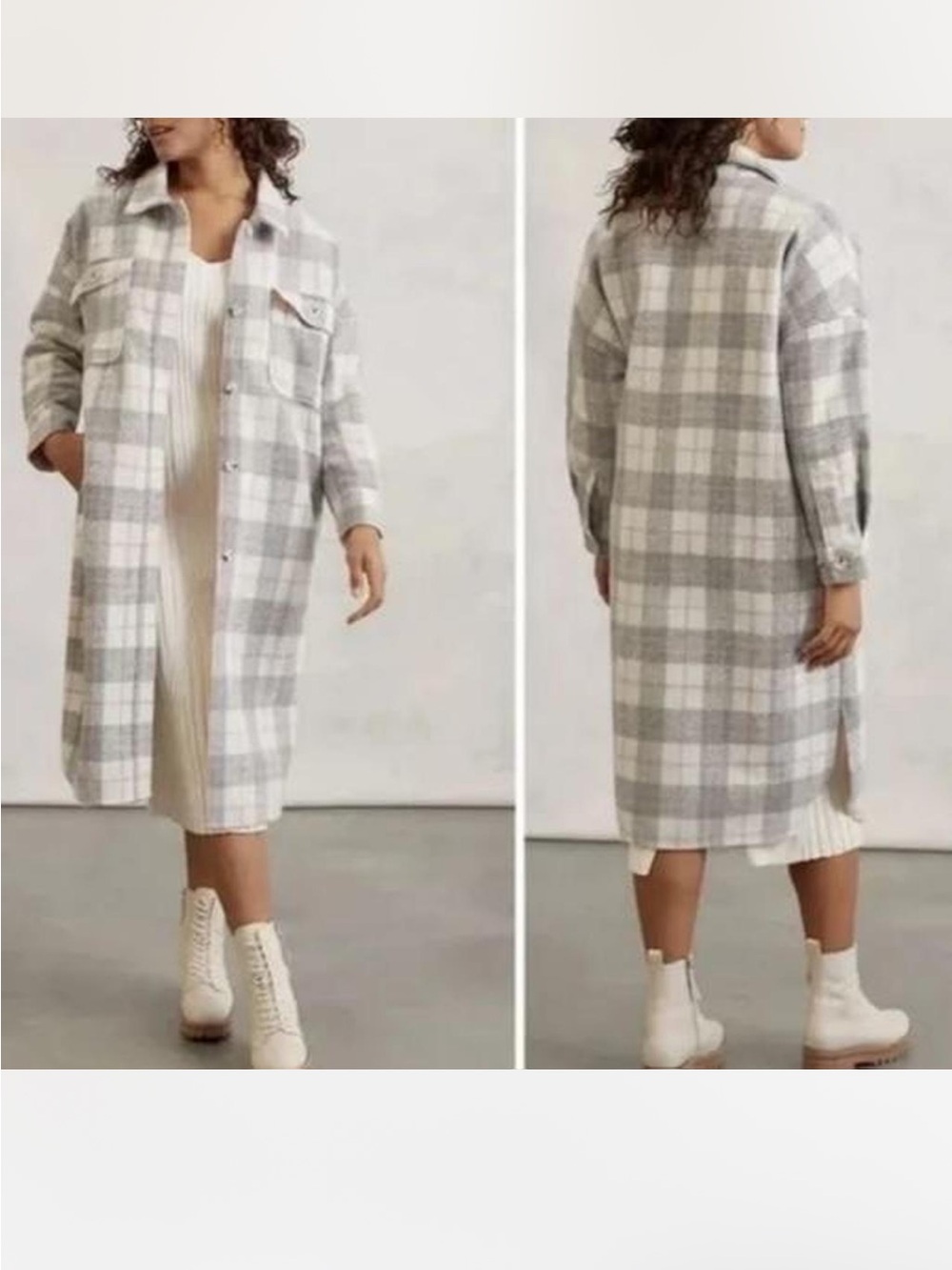 Anthropologie PILCRO Women’s Plaid Small Trench Coat